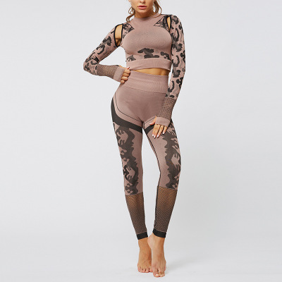 Camouflage Leopard print fitness Sports Yoga Clothing Y16