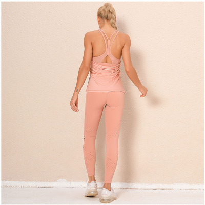 Double-sided nylon beautiful back Yoga suit female Y1