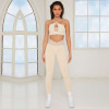 Running fitness clothes tight beautiful back top two-piece set Y24