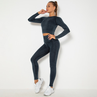 Tight Sports Long Sleeve Fitness Yoga Pants two-piece set Y20