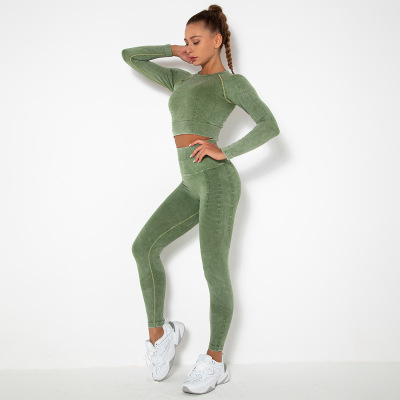 Tight Sports Long Sleeve Fitness Yoga Pants two-piece set Y20