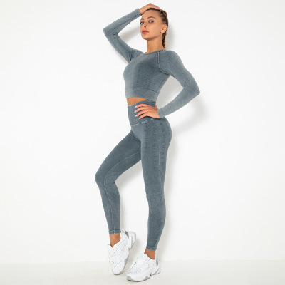 Tight Sports Long Sleeve Fitness Yoga Pants two-piece set Y20