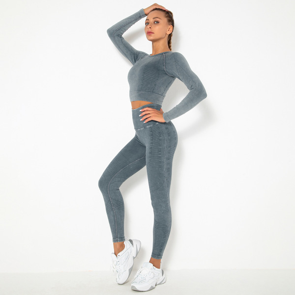 Tight Sports Long Sleeve Fitness Yoga Pants two-piece set Y20