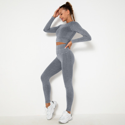 Tight Sports Long Sleeve Fitness Yoga Pants two-piece set Y20