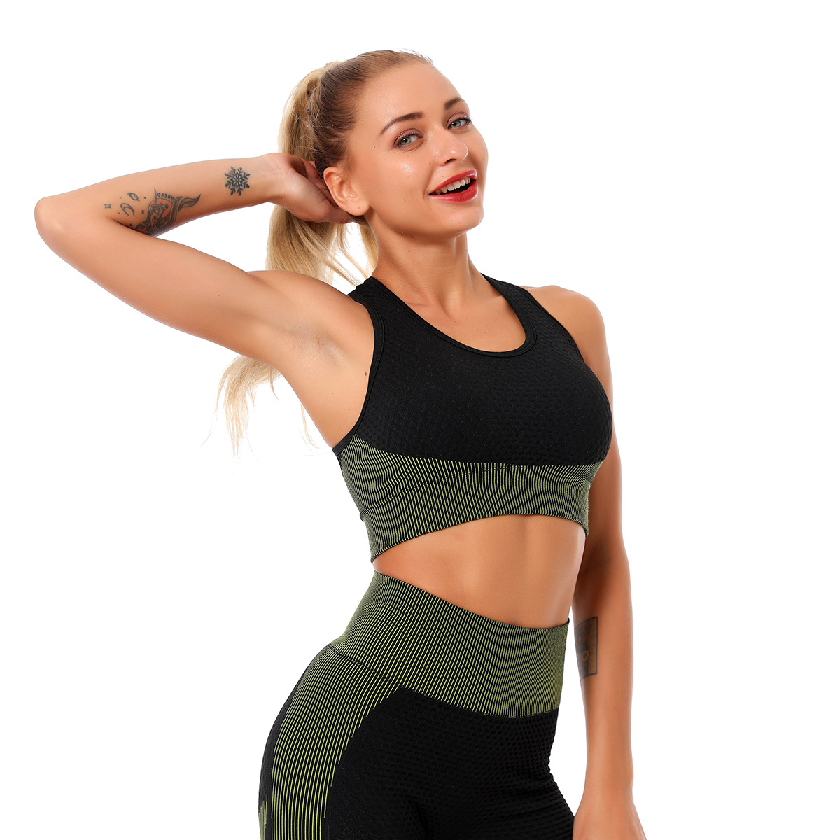 Shockproof push-up sports bra Y107