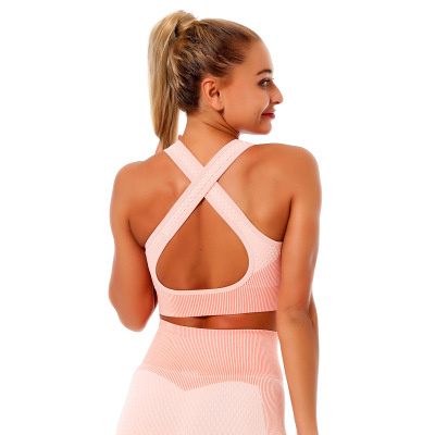 Shockproof push-up sports bra Y107