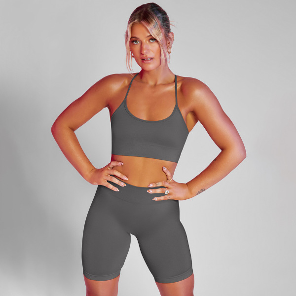 Sports running fitness clothing bra two-piece set female Y58