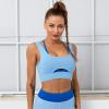 Two-piece color contrast splicing seven-piece yoga suit Y66