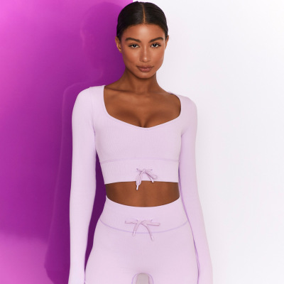 Navel-revealing sports tight yoga clothes 171