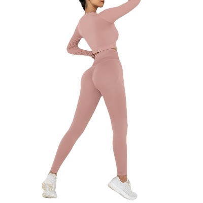Long sleeve Yoga suit sports running fitness clothes female Y40