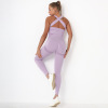 Seamless Sexy Peach Butt Pocket Yoga Onesie Y31