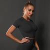 Seamless tight pleated T-shirt 176