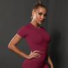 Seamless tight pleated T-shirt 176