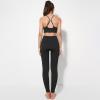 Seamless V-neck slim fit women's sports Fitness elastic suit Y47