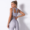 Sexy buttocks print dot breathable yoga bra Y108