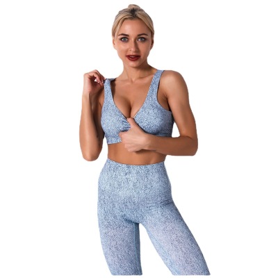 Sexy buttocks print dot breathable yoga bra Y108