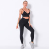 Sexy Suspender Bra Solid Color Tight Yoga Suit Y51