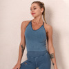 Slim striped sexy fitness vest women's high elastic Y83