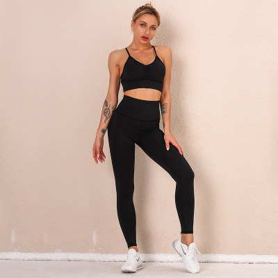 Solid color Yoga clothes Sports running fitness pants Women Y36