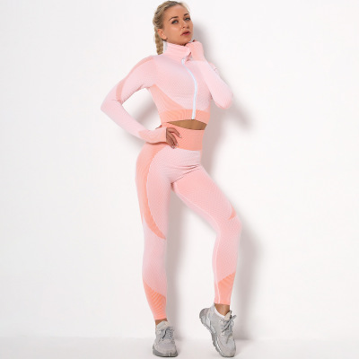Long sleeve suit sports running fitness pants for women Y43