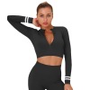 Zip top fitness clothing women's Y80