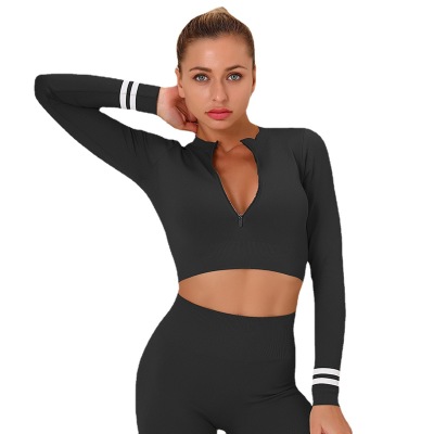 Zip top fitness clothing women's Y80