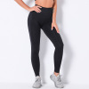 Solid color nine-point pants Running sports fitness pants Women Y136