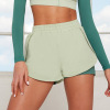 Double Layer Dual Patchwork Color Sports Shorts two piece Y139