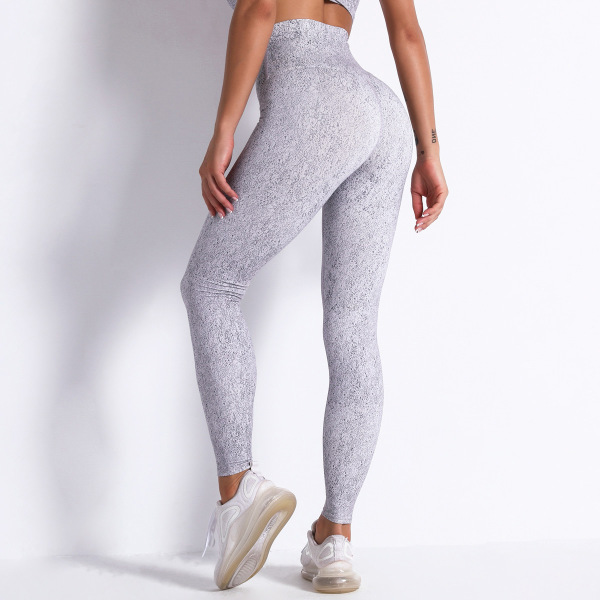 Printed Breathable Hygroscopic Sweat Wicking Yoga Pants Y143