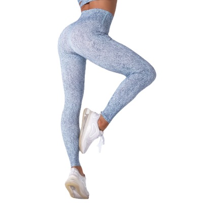 Printed Breathable Hygroscopic Sweat Wicking Yoga Pants Y143