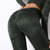 Seamless knitted yoga clothing women's camo buttock Yoga Pants Y140