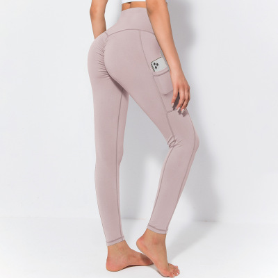 Tight Letter Pocket Sweatpants Fitness Pants Y159