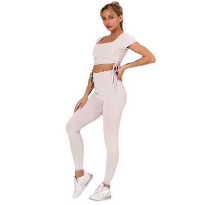 Bow Yoga suit women's sports running yoga clothes Y37