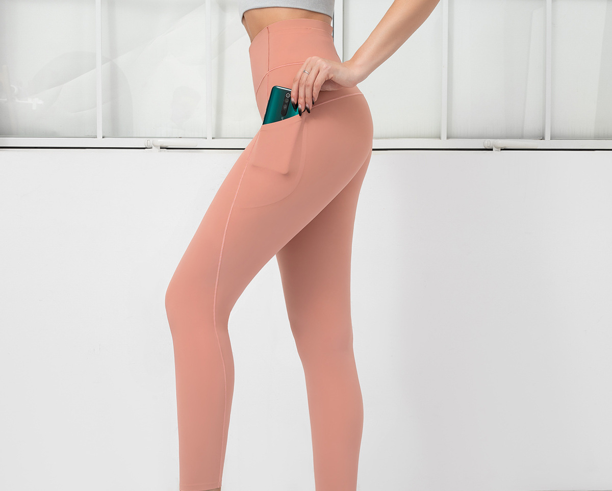 Mobile phone pocket net sports fitness nine points pants Y150