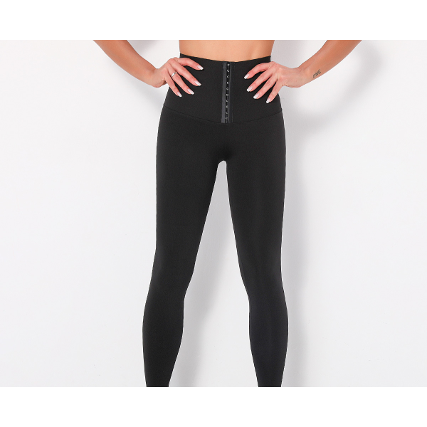 Ultra High Waist Breasted Abdominal Retraction Fitness Pants Y158